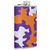 Clemson-Inspired Orange & Purple Tiger Camo フラスク (右)