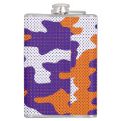 Clemson-Inspired Orange & Purple Tiger Camo フラスク (裏面)