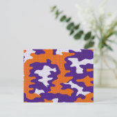 Clemson-Inspired Orange & Purple Tiger Camo ポストカード (スタンド正面)