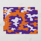 Clemson-Inspired Orange & Purple Tiger Camo ポストカード (正面/裏面)
