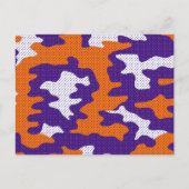 Clemson-Inspired Orange & Purple Tiger Camo ポストカード (正面)