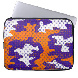 Clemson-Inspired Orange & Purple Tiger Camo ラップトップスリーブ