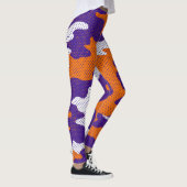 Clemson-Inspired Orange & Purple Tiger Camo レギンス (右)