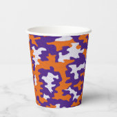 Clemson-Inspired Orange & Purple Tiger Camo 紙コップ (裏面)