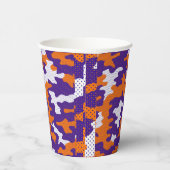 Clemson-Inspired Orange & Purple Tiger Camo 紙コップ (右)