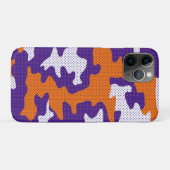 Clemson-Inspired Orange & Purple Tiger Camo Case-Mate iPhoneケース (裏面(横))