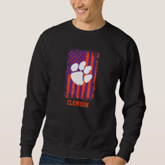 Clemson Tigers Patriotic Retro American Flag スウェットシャツ