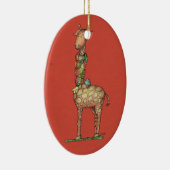 Cleoの赤いおよび緑のリバーシブルのオーナメント セラミックオーナメント (右)