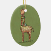 Cleoの赤いおよび緑のリバーシブルのオーナメント セラミックオーナメント (裏面)