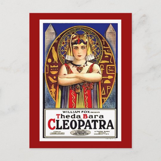 Cleopatraのヴィンテージ映画としてtheda Bara ポストカード Zazzle Co Jp