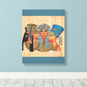 CLEOPATRAエジプトクイーンヴィンテージスタイルアートワーク キャンバスプリント (インサイチュ (ウッドフロア))