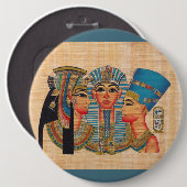CLEOPATRAエジプトクイーンヴィンテージスタイルアートワーク 缶バッジ (正面&裏面)
