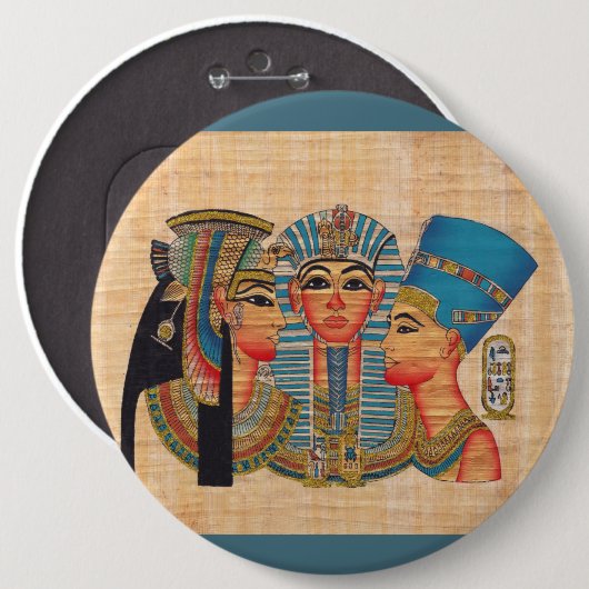 CLEOPATRAエジプトクイーンヴィンテージスタイルアートワーク 缶バッジ (正面&裏面)
