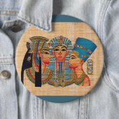 CLEOPATRAエジプトクイーンヴィンテージスタイルアートワーク 缶バッジ (インサイチュ)