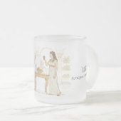 Cleopatra and Mark Antony in Tarsos フロストグラスマグカップ (正面右)