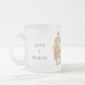 Cleopatra and Mark Antony in Tarsos フロストグラスマグカップ (左)