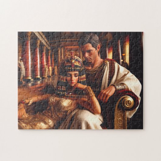 Cleopatra & Marc Antony Ancient Egypt Romance ジグソーパズル (横)