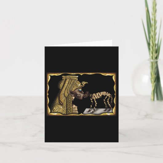 Cleopatra Mummy面白いハロウィーンコスチューム男性女性 カード (正面)