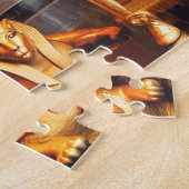 Cleopatra Queen Fantasy Ancient Egyptian Royal ジグソーパズル (側面)