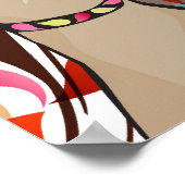 Cleopatra the Greyhoundグラフィックポートレート ポスター (角)