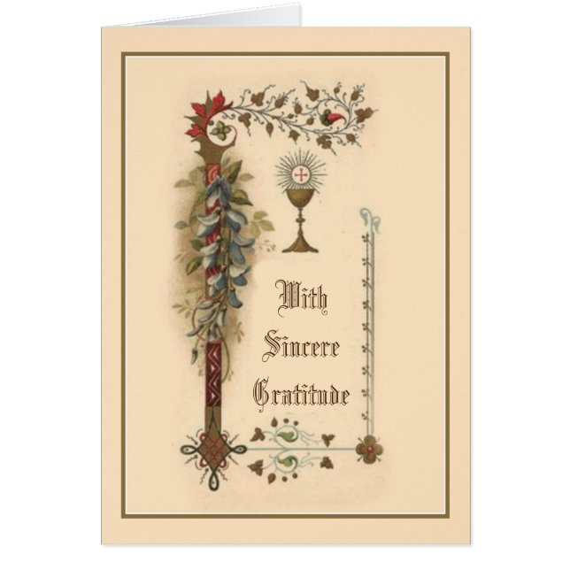 Clergy感謝のカトリックの司祭の司教ありがとう (正面)