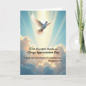 Clergy Appreciation Day Heartfelt Thanks with Dove カード (正面)
