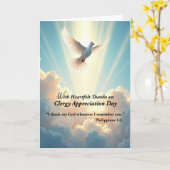 Clergy Appreciation Day Heartfelt Thanks with Dove カード (黄色い花)