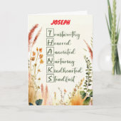 Clergy Appreciation Day Thanks Custom Name カード (正面)