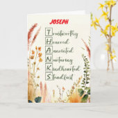 Clergy Appreciation Day Thanks Custom Name カード (黄色い花)