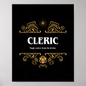 Cleric Class Tabletop RPGゲーム ポスター (正面)