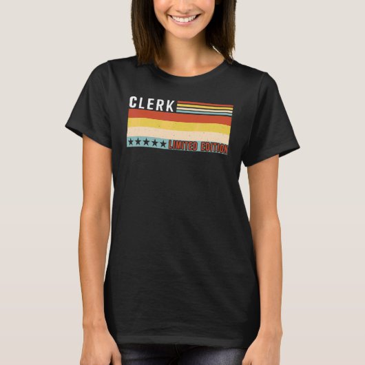 Clerk Job Title Profession Worker Appreciation Ide Tシャツ (正面)