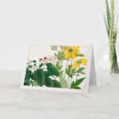 Clerodendrum thomsoniae、Rudbeckia、Tanigami Kona カード (正面)