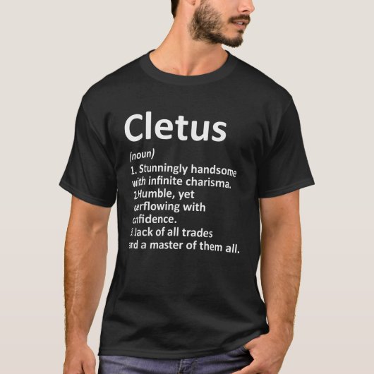 CLETUS定義名パーソナライズされた誕生日 Tシャツ (正面)
