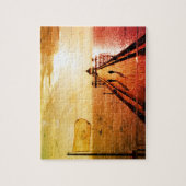 Clevedon Pier Red Sunset, Somerset，イギリス –  ジグソーパズル (縦)