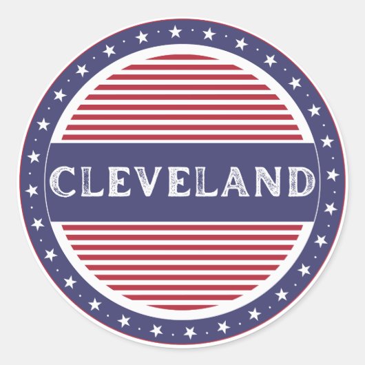 Cleveland City Pride Emblem – American Identity ラウンドシール (正面)