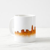 cleveland city US skyline watercolor コーヒーマグカップ (正面左)