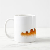 cleveland city US skyline watercolor コーヒーマグカップ (左)
