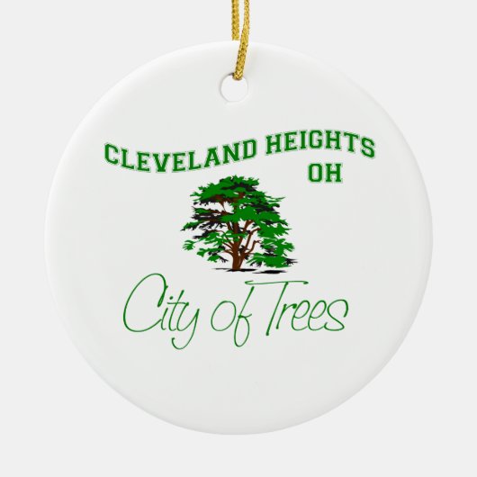 Cleveland Heights、オハイオ州-木の都市 セラミックオーナメント (正面)