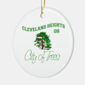 Cleveland Heights、オハイオ州-木の都市 セラミックオーナメント (左)