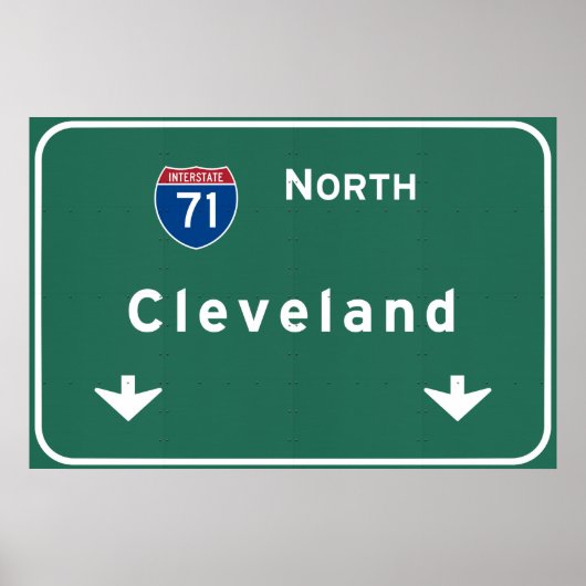 Cleveland Ohio oh Interstate Highway Freeway : ポスター (正面)
