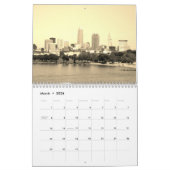Cleveland Ohio Sepia Calendar カレンダー (3月 2026)