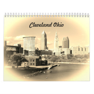 Cleveland Ohio Sepia Calendar カレンダー