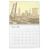 Cleveland Ohio Sepia Calendar カレンダー (1月 2026)