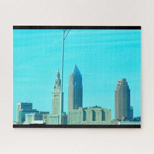 CLEVELAND OHIO SKYLINE ジグソーパズル (横)