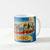 Cleveland Ohio Vintage Postcard Mug コーヒーマグカップ (正面右)