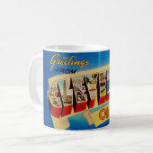 Cleveland Ohio Vintage Postcard Mug コーヒーマグカップ (正面左)