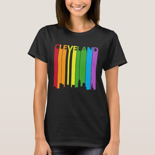 Cleveland Skyline LGBT Pride Tシャツ (正面)