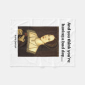 Clever Creations Blue Uni-adults Modern Round Coll フリースブランケット (正面(横))