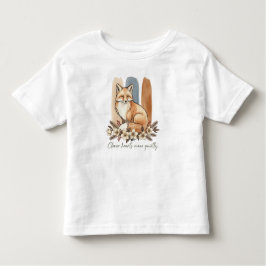 Clever Fox Quote Watercolor Art トドラーTシャツ