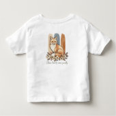 Clever Fox Quote Watercolor Art トドラーTシャツ (裏面)